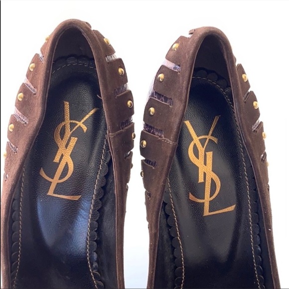 Yves Saint Laurent Snake Studded Pumps Size EU 40 - Picture 5 of 11